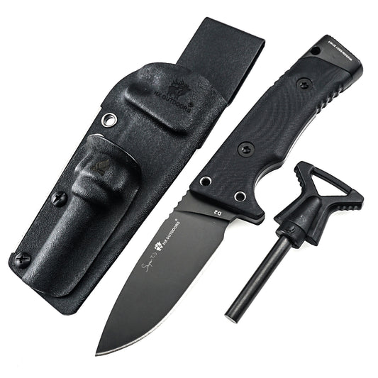 Classic Edition ROCK Survival Fixed Blade Knife Black G10 (3.15'' DC53) TD-01
