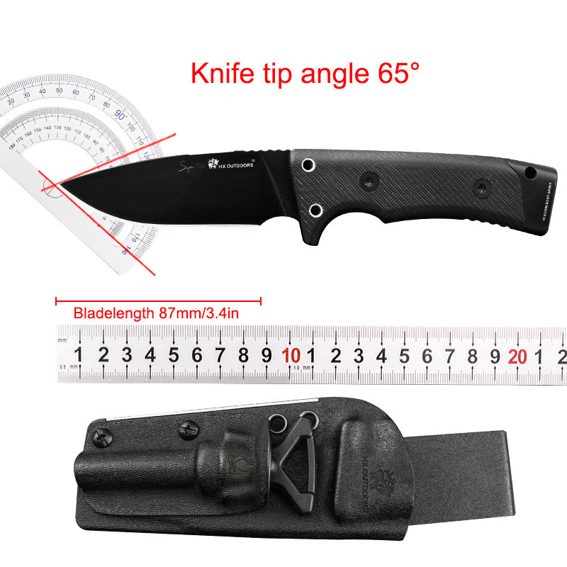Classic Edition ROCK Survival Fixed Blade Knife Black G10 (3.15'' DC53) TD-01