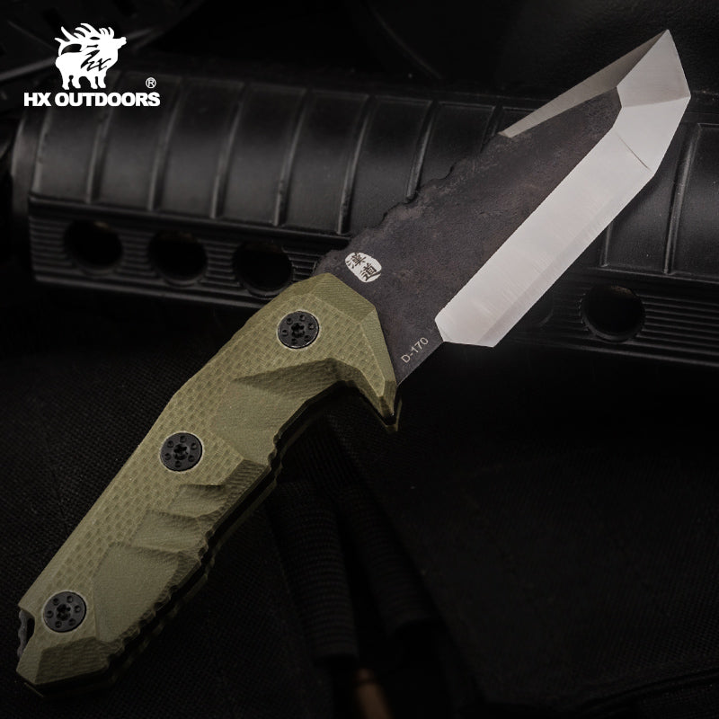 M.E. Mini Mercenary Tanto Full Tang Fixed Blade Knife Brown G10 (2.8" D2) D-170