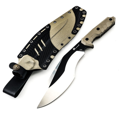 M.E. Pioneer Machete Fixed Blade Knife Brown G10 (8.27'' DC53) D-319