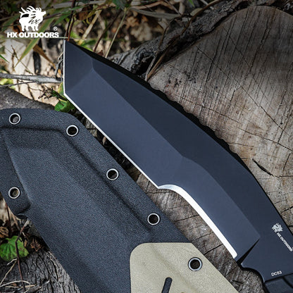 Jungle Scout Kukri Machete Fixed Blade Knife Black G10 (8.1'' DC53) D-329