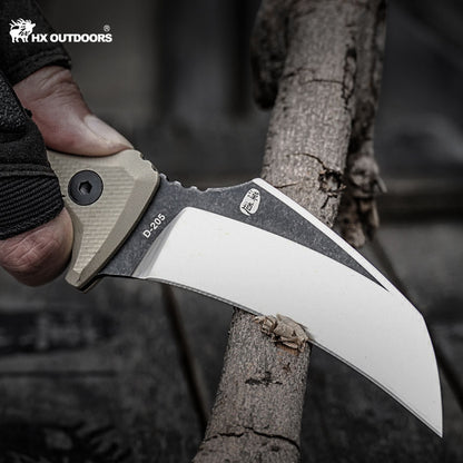 Tyrannosaurus Tactical Claw Fixed Blade Knife Brown G10 (3.54'' 9CR18) D-205
