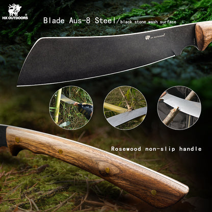3C Survival Machete Fixed Blade Knife Rosewood (7.72'' AUS-8) TD-07