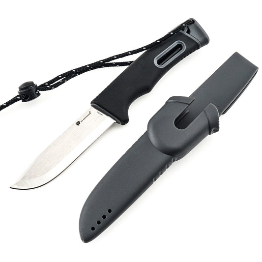 Survival Master (Sandvik Edition) Fixed Blade Knife Black TPR (3.8'2' 14C28N) TD-19